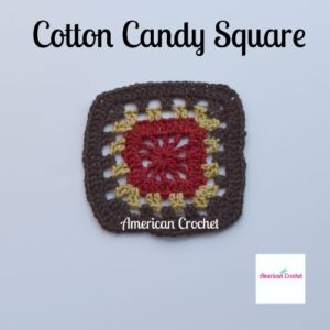 Cotton Candy Square | Free Crochet Pattern | American Crochet @americancrochet.com #freecrochetpattern