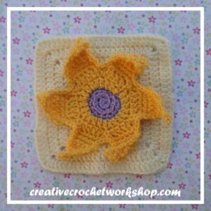 The Rapunzel Flower | Free Crochet Pattern | American Crochet @americancrochet.com @creativecrochetworkshop.com #freecrochetpattern