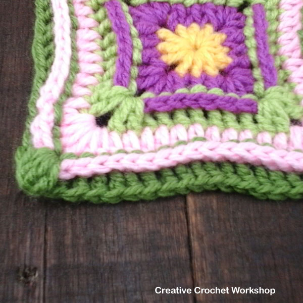 Hip Hop Granny Square - Free Crochet Pattern | Creative Crochet Workshop @creativecrochetworkshop |American Crochet @americancrochet #grannysquare #freecrochetpattern #groovygrannysquarecal