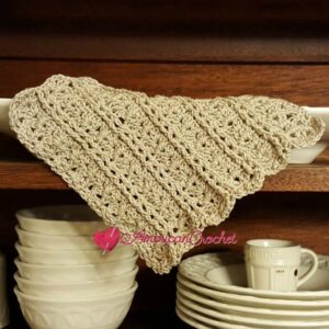 Vintage Lace Shells Dishcloth | Free Crochet Pattern | American Crochet @americancrochet.com #freecrochetpattern