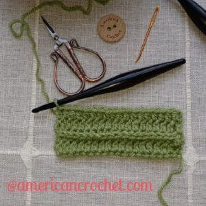 Front Bottom Loop Half Double Crochet | American Crochet @americancrochet.com