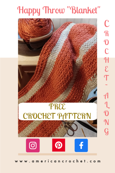 Happy Throw Three | Crochet Pattern | American Crochet @americancrochet.com